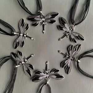 💥SOLD💥Exquisite Vintage Dragonfly Ribbon Necklace - Minimalist Viking-Inspired